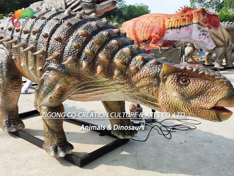 CE 5M Animatronic Ankylosaurus Artificial Dinosaur For Shopping Mall Exhibition