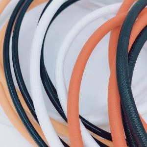 Quality White Silicone Fiberglass Sleeve 100m , 12mm Braided Fiberglass Tube wholesale