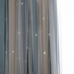 Linen Sheer Stars Soft Curtain Fabric For Living Room