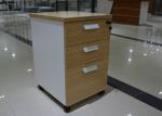 3 Drawer Short Filing Cabinet , File Cabinet Furniture Panel Wood Style