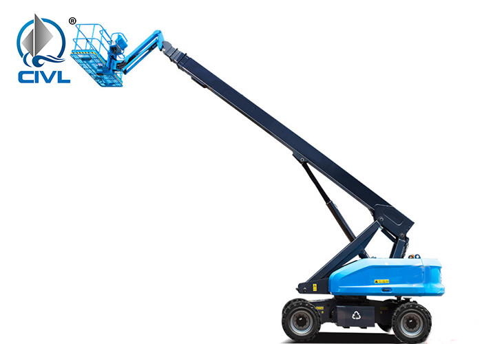 Long Boom Arm Truck With Cage Bucket 18m Self Propelled Straight Arm Aerial Work Platform