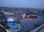 Durable Inflatable Water Sports Trampoline Combo with Logo printing