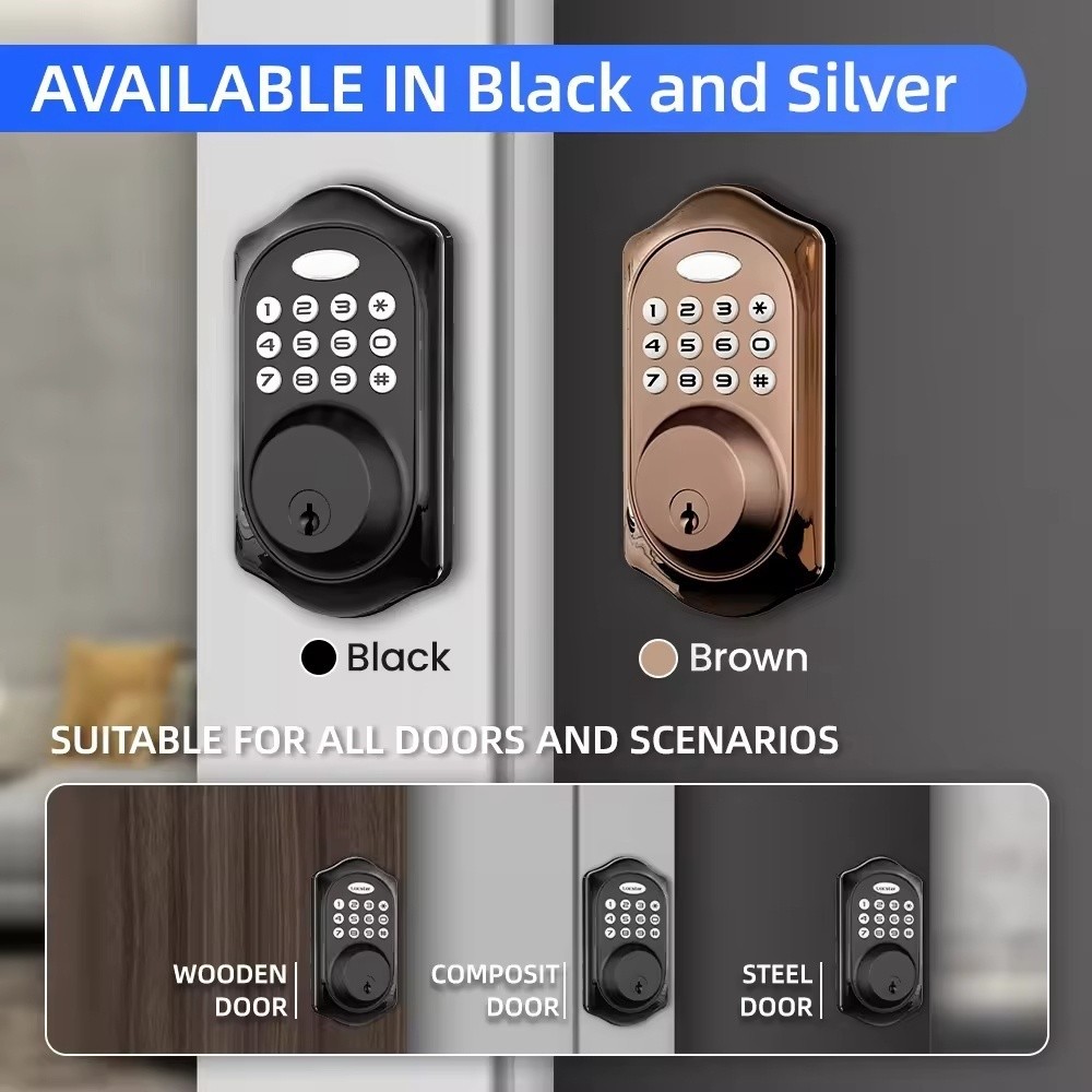 Aluminum Alloy Smart Door Locks C88 Password Smart Lock Black