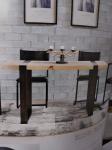 Modern Dining Room Tables Furniture , Wooden Kitchen Dining Tables Metal Frame