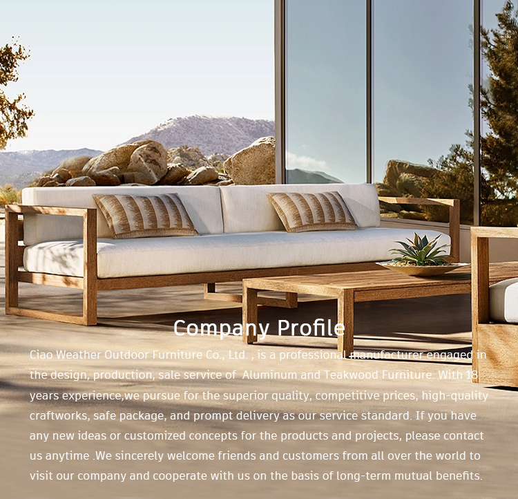 Assurance Teak Sofa Set for Outdoor Garden Furniture in Patio Hotel