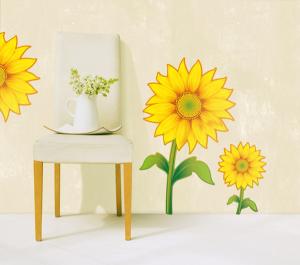 Quality PVC Sunflower Removable Wall Stickers Art For Kitchen wholesale