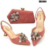 African high heels sandals and purses bag set Italian bag to match shoes for