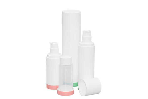 30ml 50ml 100ml Airless Cosmetic Bottles Refillable Lotion Cream Round Shape
