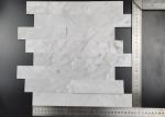 Herringbone Stone Decorative Mosaic Tiles White Cararra