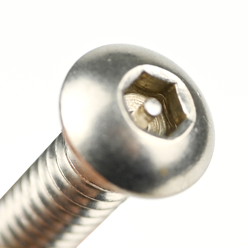 Stainless Steel 304 Button Head Allen Tamper Resistant Hex Full Thread Machine Screws