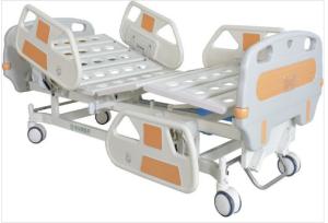 Quality Anti Rust Double Hand Mute Wheel Manual Hospital Bed wholesale