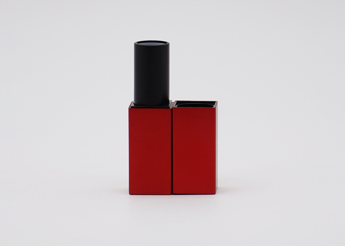 3.5g Cosmetic Aluminum Shiny Red Empty Lipstick Tube