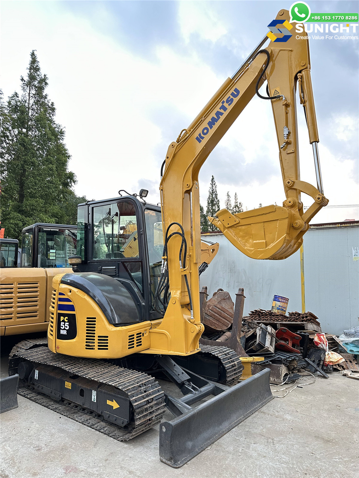 Japanese Second Hand Komatsu PC 55 MR-2 Excavator Used Mini Excavator Komatsu PC55