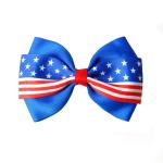 Ribbon diy custom wholesale American National Day bow hair accessories