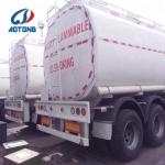 Fuel/Edible Oil Tanker Semi Trailer with Aluminium Alloy 3 Axles Cylindrical
