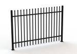 3 Rails PVC Coated Black Garrison Fence Panels Hercules Tubular Steel Fence
