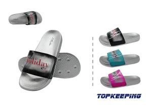 Quality Summer Jelly Slippers Womens White Slide PVC Lining wholesale