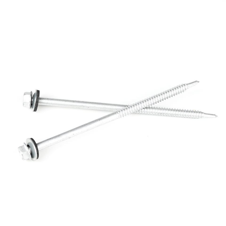Ruspert Coated Stainless Steel Self Drilling Screws 6.3x130mm for Tapping and Drilling