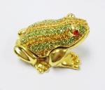 Animal trinket jewelry box Frog diamond decoration pewter jewelry box
