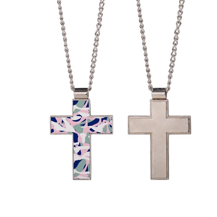 Sublimation Cross Necklace With Aluminum Insert Personalized Sublimation Gifts