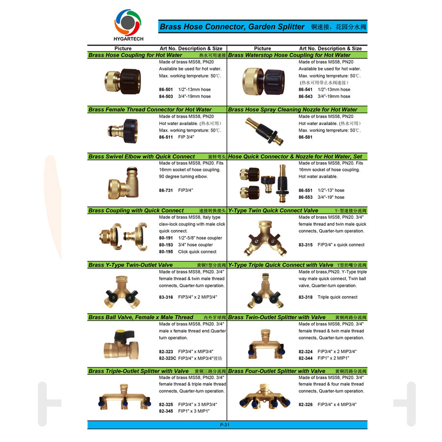Brass Ball Valve W/ Male Thread Ends Lever Steel Handle