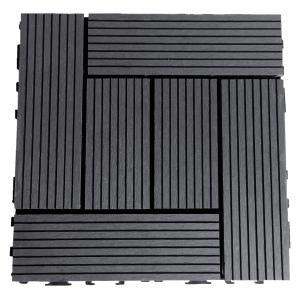 Quality Embossed Wooden WPC Tile Flooring For Balcony Terrace Garden Swimming Pool wholesale