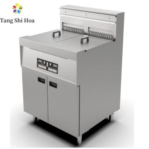 Quality 28L＋28L High Quality 2 Tank and 4 Baskets Commercial Stainless Steel Electric Microcomputer Fryer wholesale