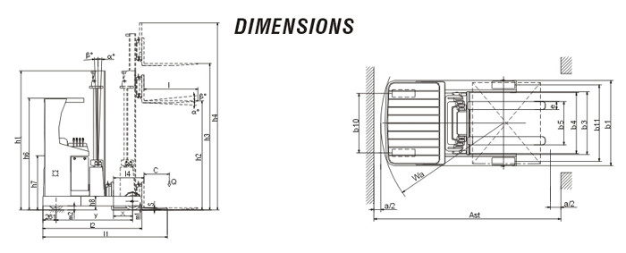 48V Counterbalance Forklift Truck Electronic Control Comfortable Design