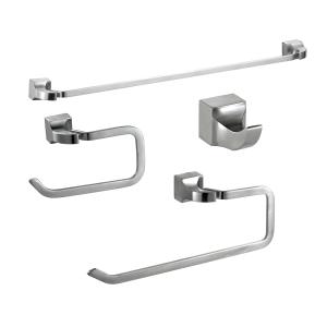 Quality Stainless Steel Bathroom Hardware Sets Towel Rack 4 Pcs Hotel Accessories wholesale