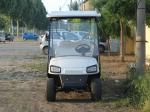 White 60V 30 Mph Electric 6 Seater Golf Cart Lead Acid Battery ODM