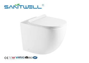 Quality White Ceramic Professional Free Standing Toilet With Rimless Flushing System wholesale