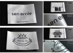 Garment Neck Woven Fashion Labels With Your Text , End Fold Loop Fold