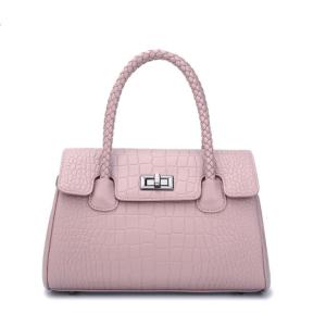 Quality PU Leather Handbags with Knit Handle Fashion Designer Tote Bags wholesale