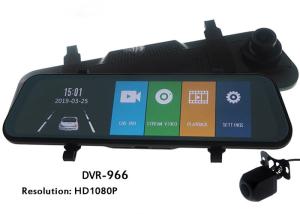 Quality New Stream Media 9.66 inch Full Screen 1080P Touch Screen Dual Lens Car Dash Camera wholesale