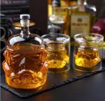 Rubber Stopper Whisky Decanter 750ml Glass Bottle Custom Size