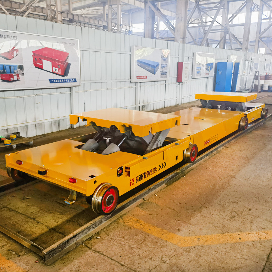 industrial steel plate track transfer carts