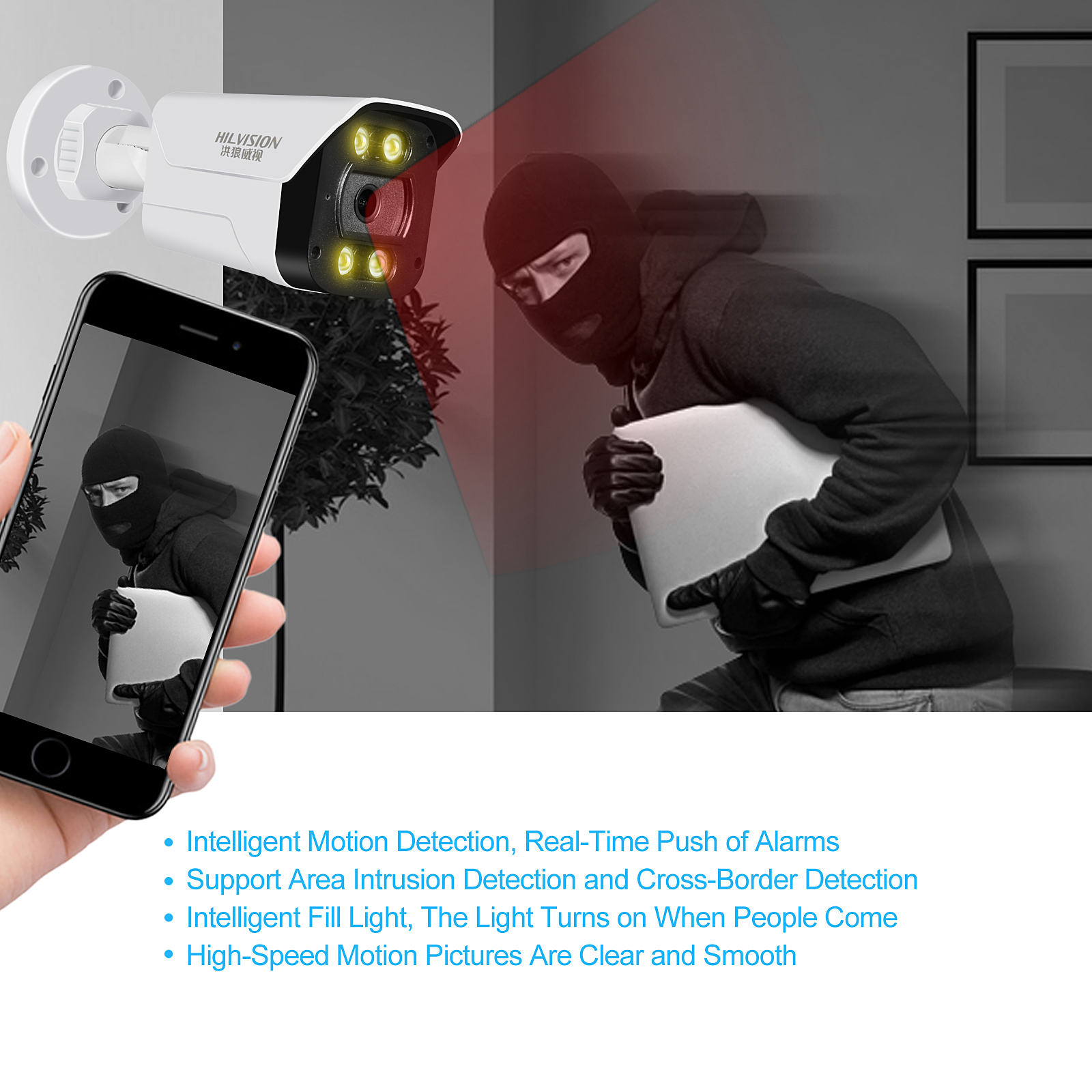 Intelligent Wireless Network Security Camera NVR SD/ Memory Card and Customized Support