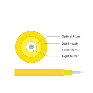 Quality 900um Tight Buffered Fiber Optic Cable 1 Core Single Mode wholesale