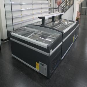 Quality Sliding glass door display freezer/ Supermarket island freezer wholesale