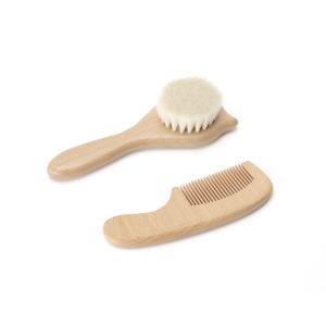 Quality Baby Hair Brush Goat Wood Toddler Bath Brush And Comb Kit wholesale