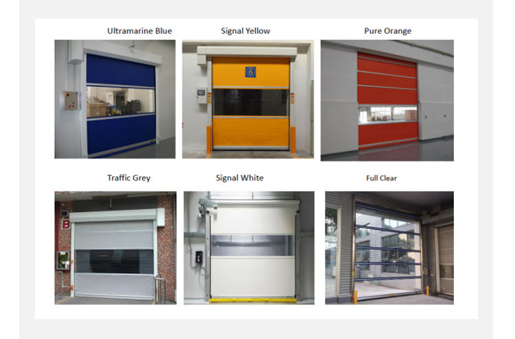 60Hz Electric Rapid Roller Shutter Doors / PVC Roll Up Doors Flexible 1M/s 6m*6m