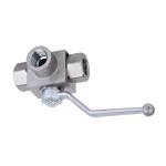 Female Connection High Pressure 3 Way Ball Valve 1/2 inch NPT for Fluid