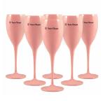 Veuve Clicquot Plastic Champagne Flute Glasses Acrylic Yellow Pink Champagne