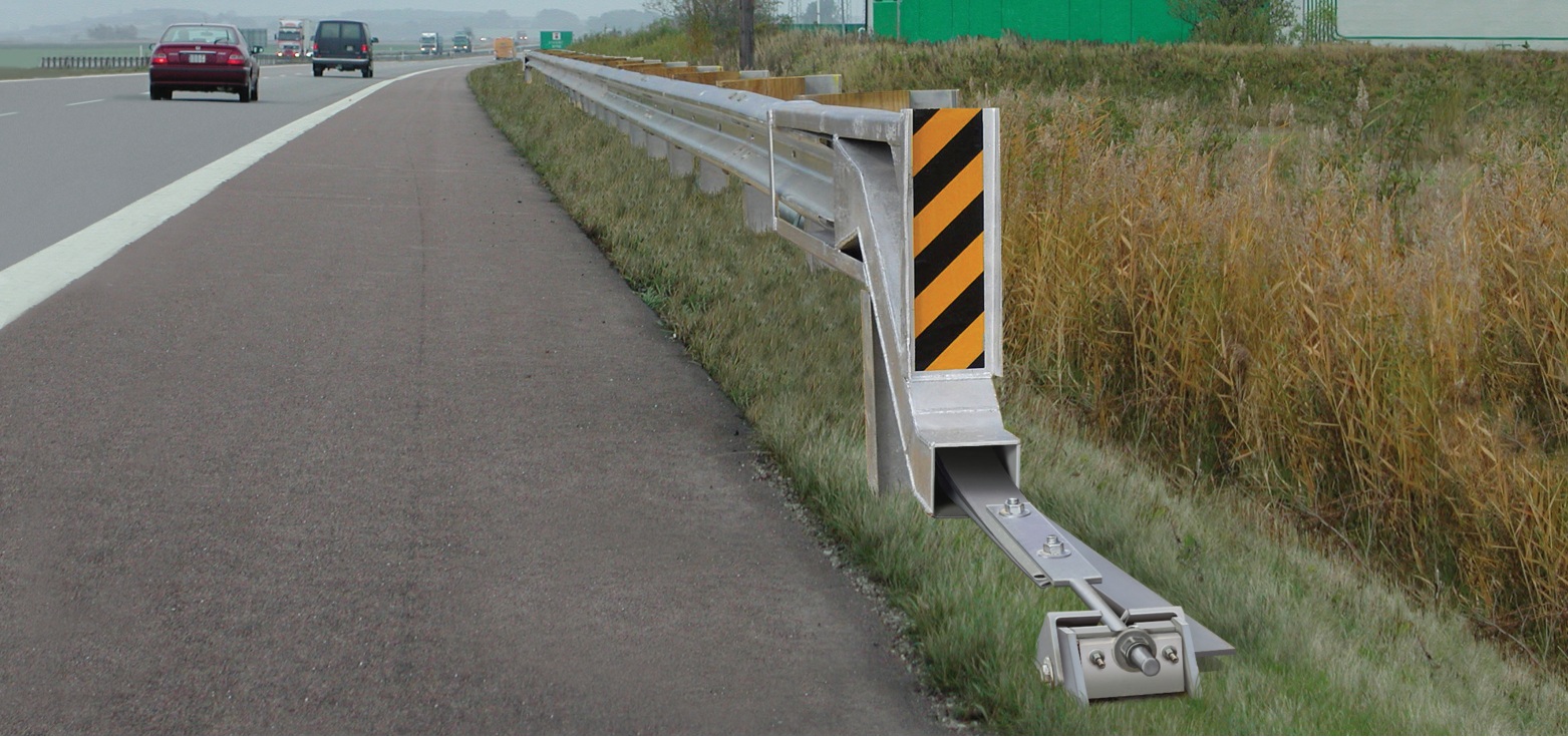 Galvanized Powder Coated Straight Barrier SKT Terminal End Wings Straight Barrier