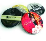 round metal CD tin holder