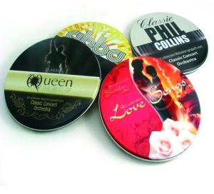 Quality round metal CD tin holder wholesale