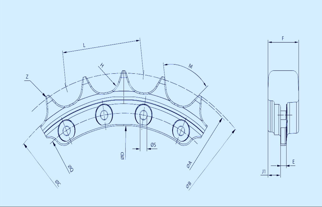 D8N Excavator Sprocket Segment For Construction Machinery Heavy Equipment Spare Parts