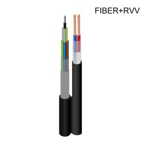Quality 250μM Power Hybrid Fiber Optic Cable PE Sheath Composite Black Coaxial wholesale