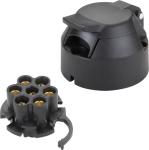 Commercial Round Trailer Light Plug Chassis Mount Polyamide Brass Material