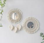 Bohemian Woven Leaf Feather Mirror Dream Catcher
